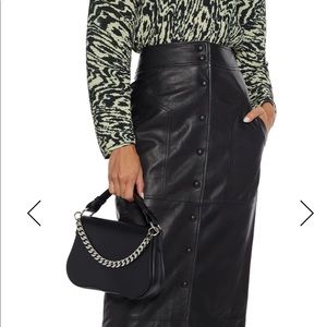 NWT - WALTER BAKER Lamb Leather Knee-Length Skirt size 4